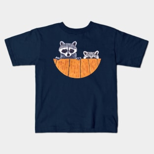 Peekaboo Raccoons Collection # 3 Kids T-Shirt